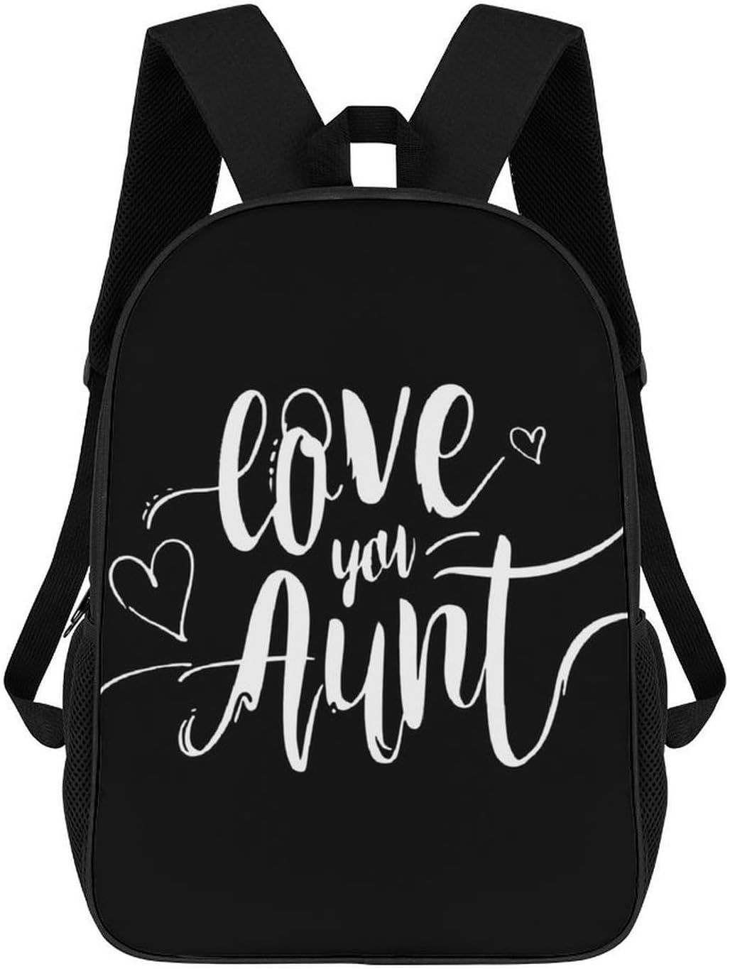 Love You Aunt Unisex Backpack 17" Casual Daypacks Simple Shoulders Bag for Camping Hiking Travel Gear
