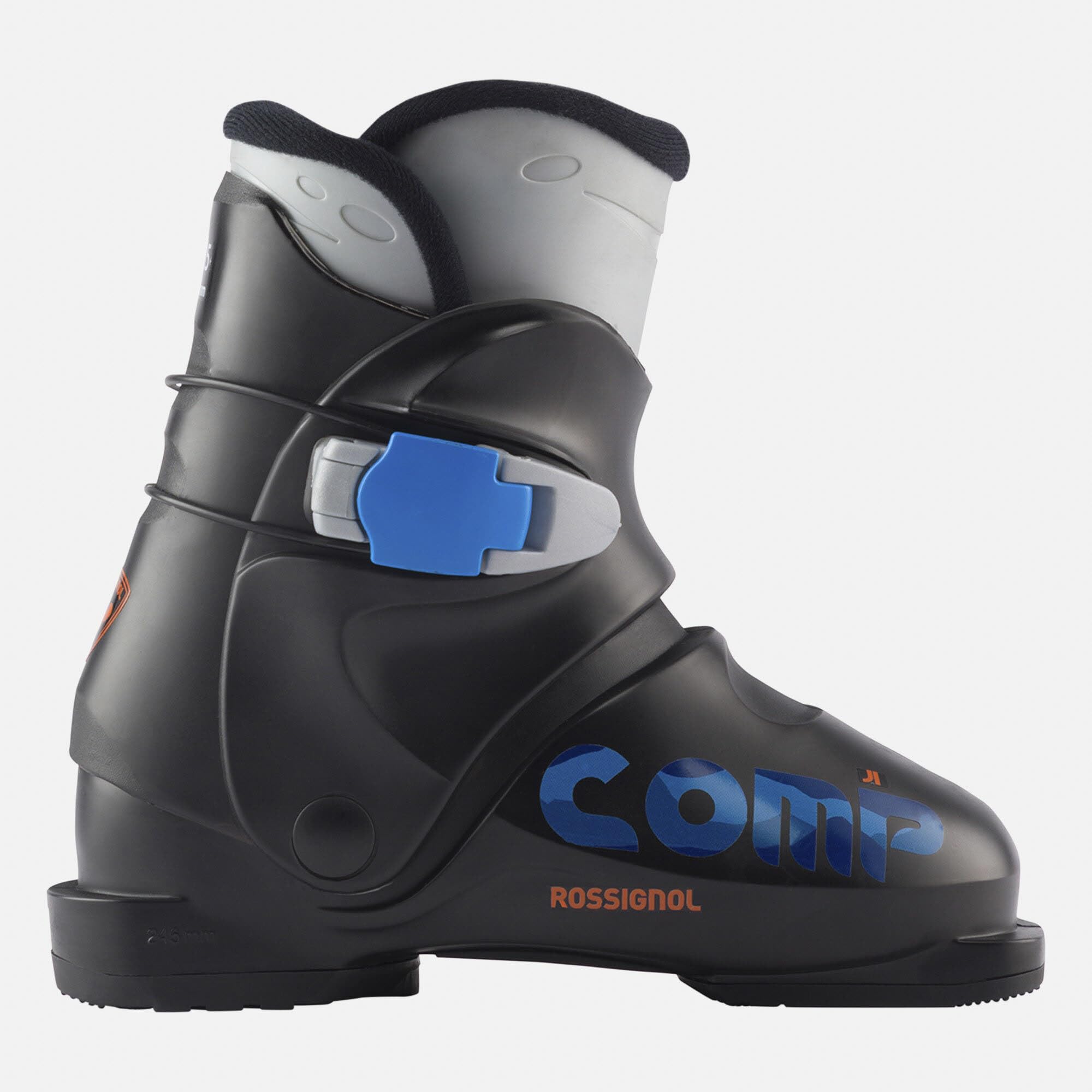 Rossignol Kinder Skischuhe COMP J1-21,5/34 - Schwarz, Dämpfung, weicher Flex, Thermogeformte Innenschuhe