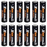 Xtech AA Ultra High-Capacity 3100mah Ni-MH Rechargeable Batteries (12 pack)