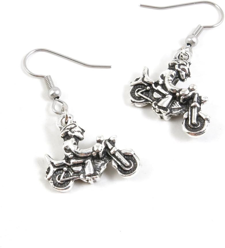 50 Pairs Motorcycle Man Rider Ear Hooks Earring Supply Jewelry Making Charms A7AR6