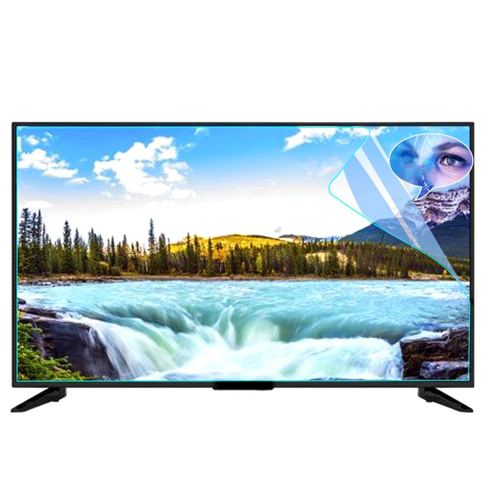 65 zoll TV-Bildschirmschutz mit Blaulichtfilter, Entspiegelungsfolie Fernseher& UV-FilterFolie Matt Tv, Augenschutz- anti spiegelfolie Blaulichtschutz Fernseher Displayschutzfolie,65” 1440 * 809mm