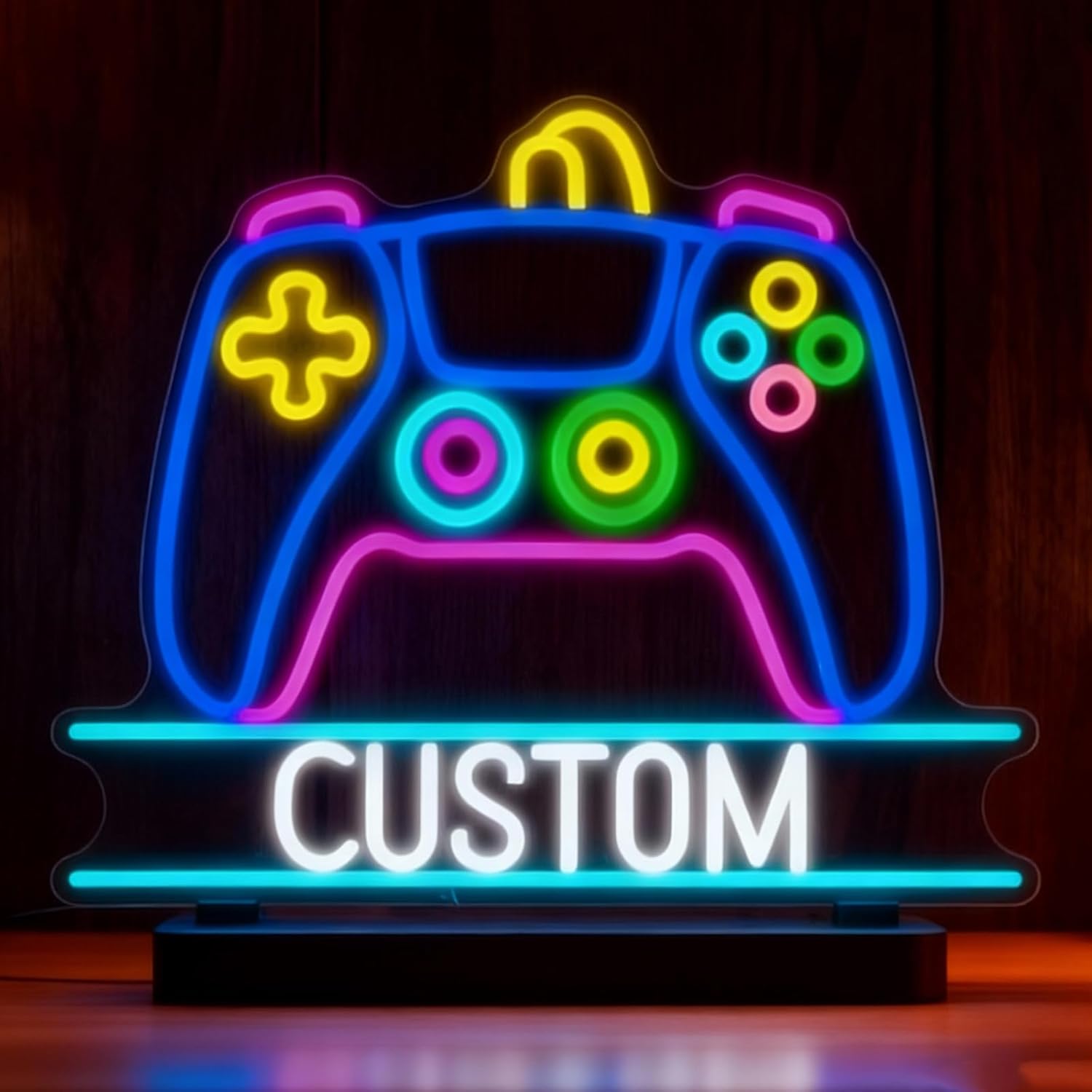 Personalized Gamer Neon Sign for Game Room Wall Decor Custom Game Led Neon Sign Customizable Gamer Tag Sign Gaming Wall Art Gaming Led Light Gift For Father's Day Boyfriend Party Gift for Dad Boyfriend Gamer