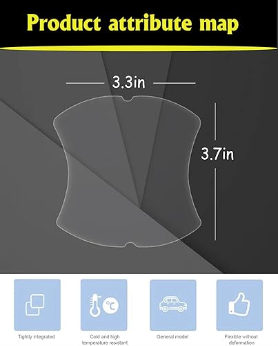 Miniatura 6 de Protector de manija de puerta de automóvil, 12 unidades, transparente, universal, protector de arañazos para manija de puerta de automóvil, apto