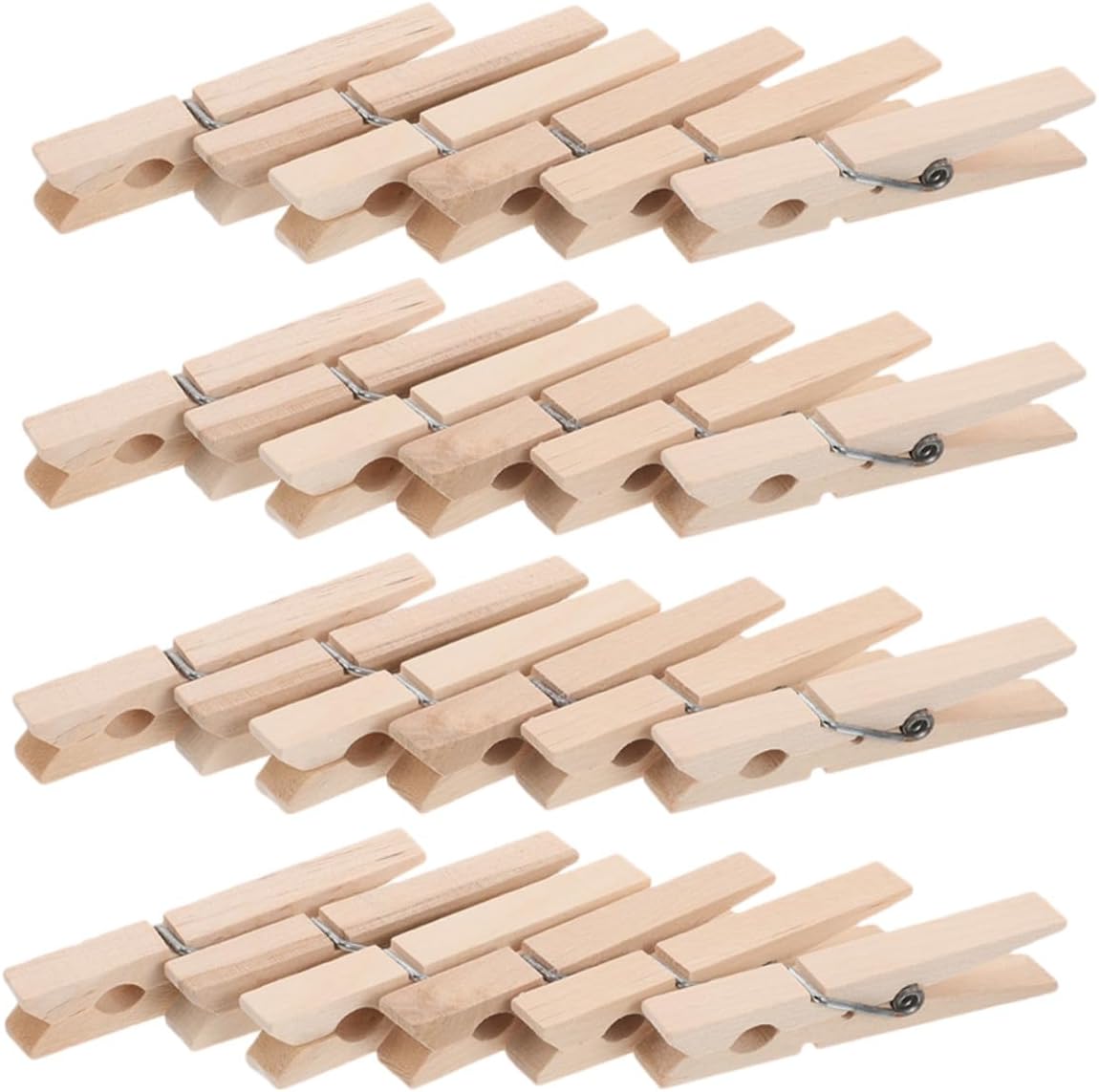 150pcs Windproof Wooden Clothespins Laundry Clips Strong Grip Multi-Functional Clothes Pegs for Hanging Socks Shirts and Home Organization
