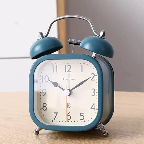 Miniatura 8 de Alarm Clock Bedroom Twin Bell Alarm Clock, Non-Ticking Silent Battery Operated Alarm Clock with Backlight for Bedroom Bedside Desk Table Clock