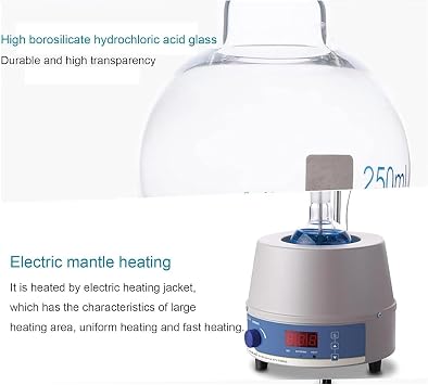 Short Path Distillation, 2L Lab Distillation Apparatus, Short Path Distillation Glassware Kit, Micro Purification Device With Stirring Heating Mantle And Cold Trap, For Science Teaching
