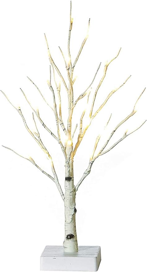Amazon ブランチツリー 母の日ギフト イルミネーション 高さ45cm 16 Led 枝ツリー 北欧 おしゃれ Ledツリー インテリア 白樺のライト 卓上 飾り クリスマスツリー おもちゃ