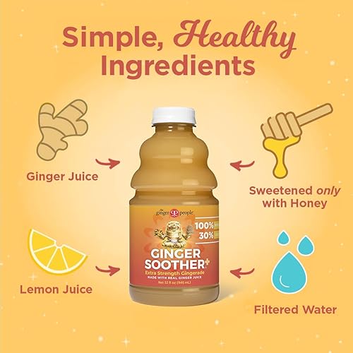 Vista 9 de The Ginger People Calma, jengibre de cúrcuma para digestión y salud digestiva, 32 onzas líquidas