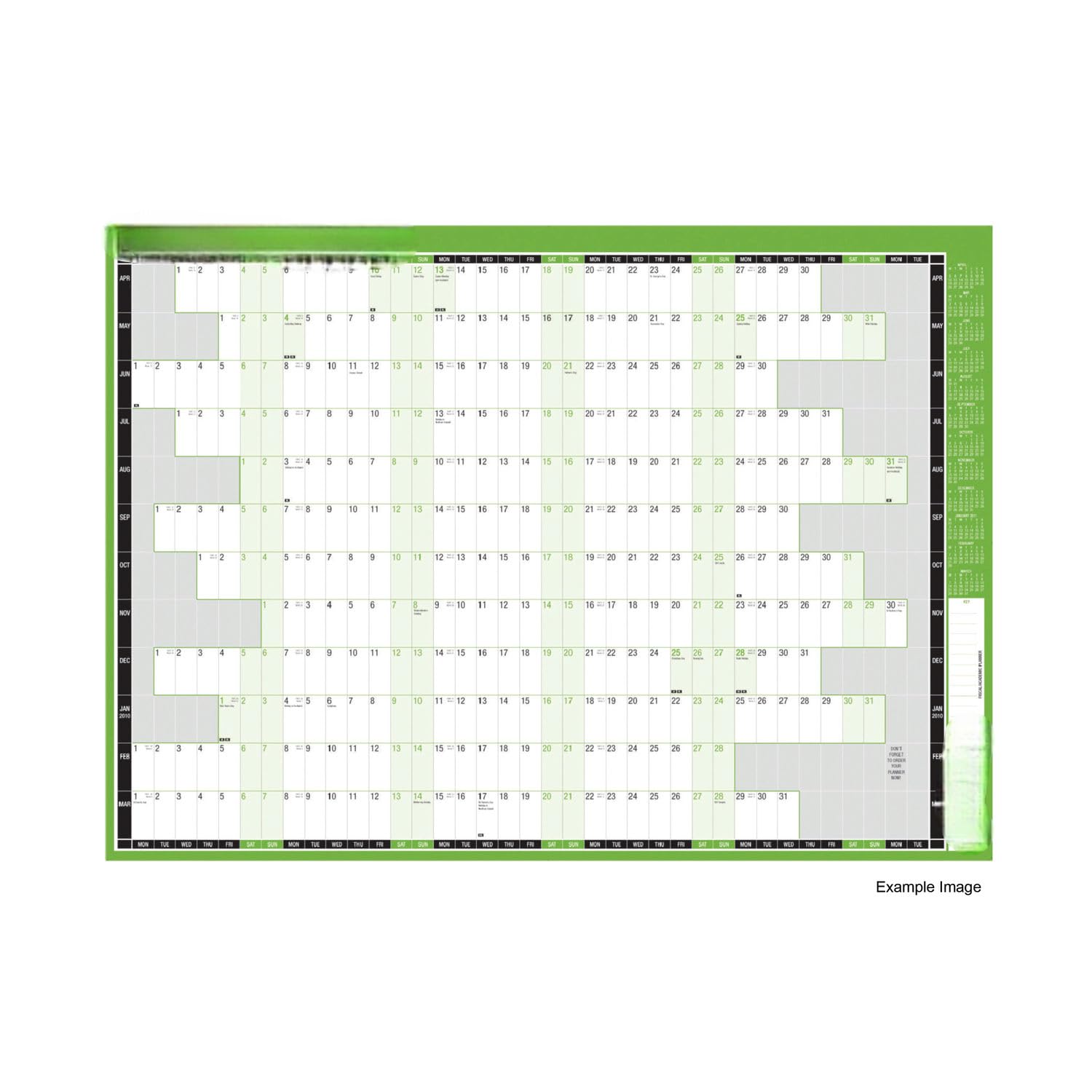 Fiscal Planner Unmounted 2027-2028 Wall Planner | April 2027 - March 2028 Financial Year Calendar | Large Year Planner for Office, Home & Business | Folded, Write-On Planning Chart