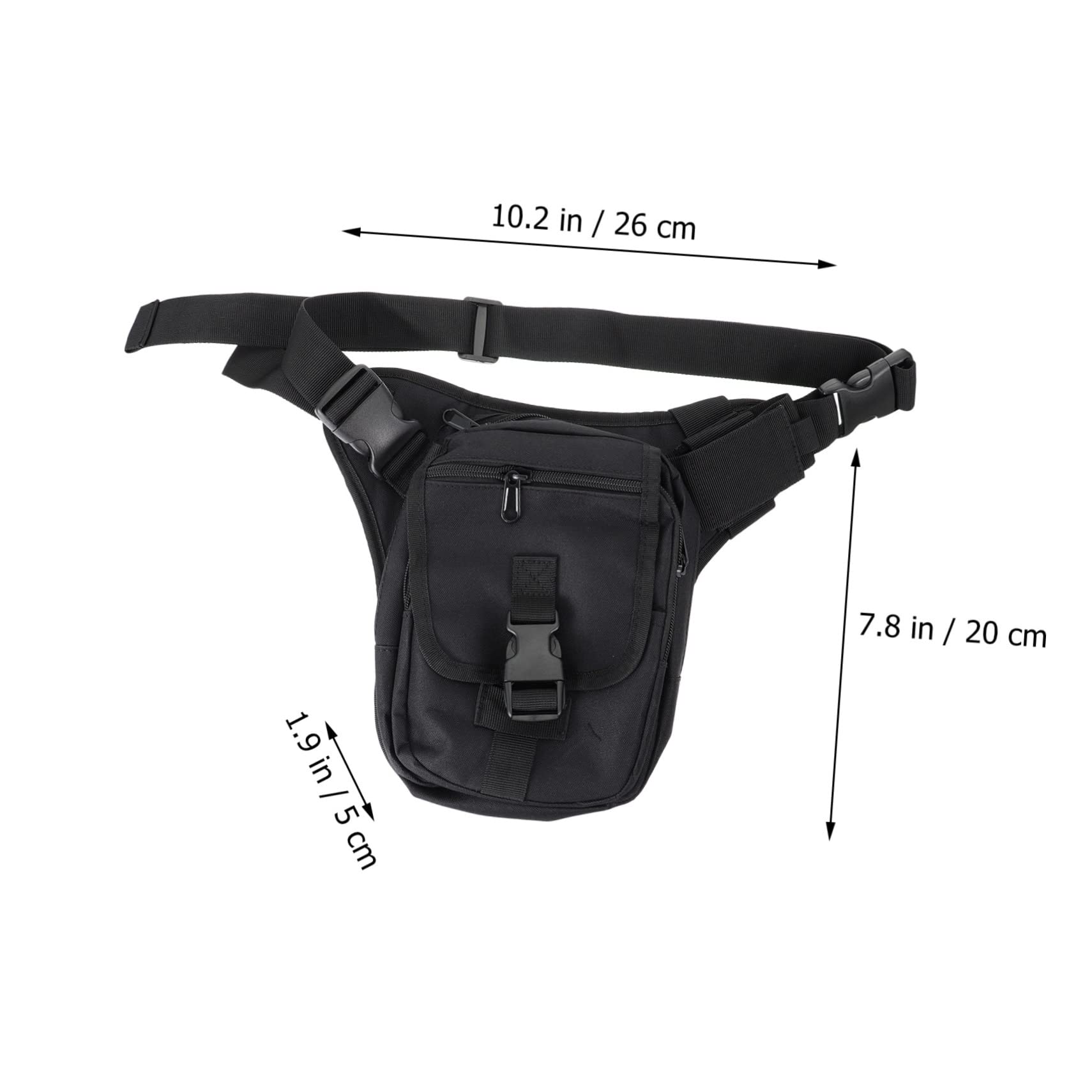 Didiseaon Bolsa Pierna Riñonera para Exteriores Portátil Cangurera Multifuncional Cangurera Resistente para Mujer y Hombre Negra para Camping y Excursiones