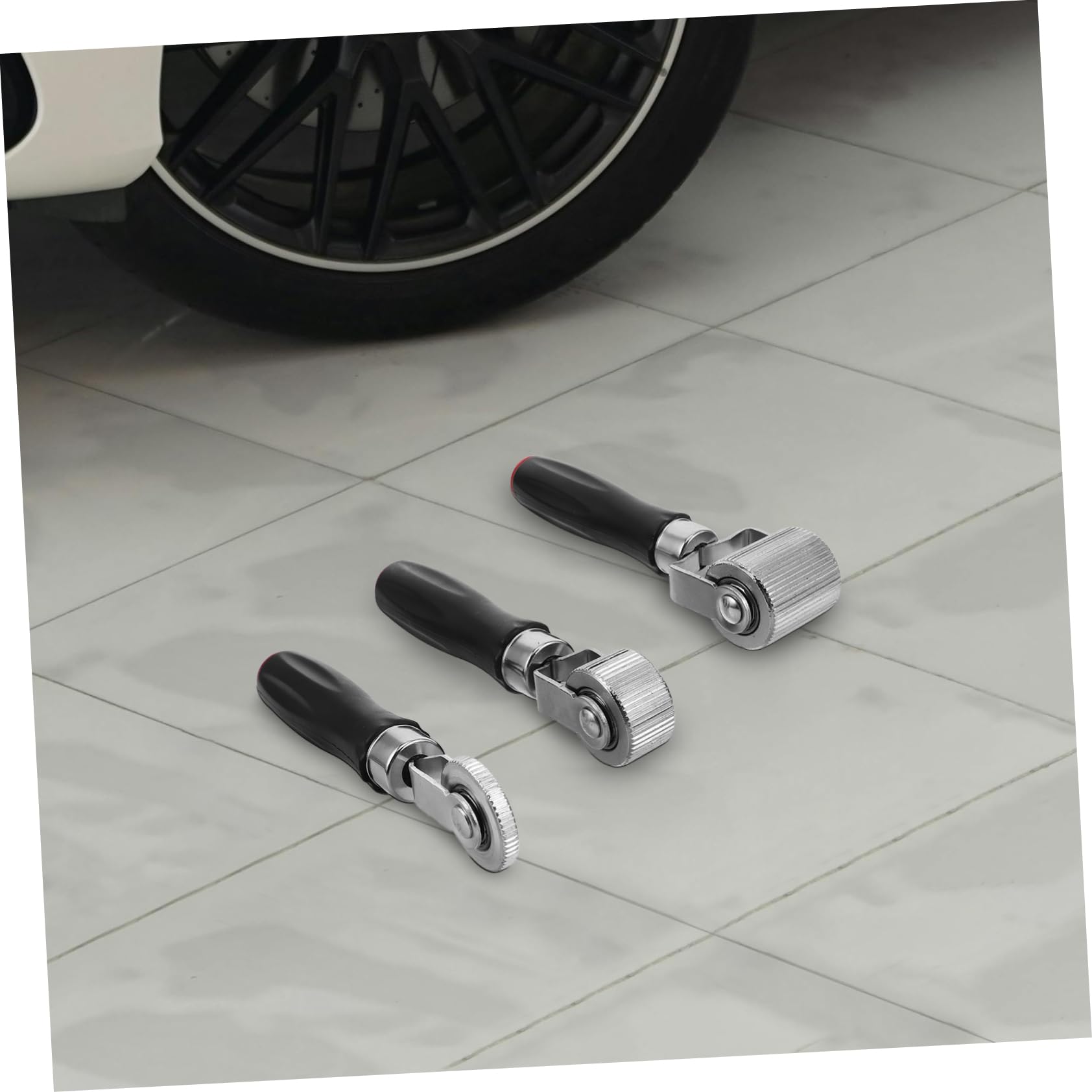Strumenti per Riparazione Pneumatici 3 Pezzi con Manico in Plastica e Metallo, Riutilizzabili di Semplice Utilizzo per Manutenzione Auto e Atv