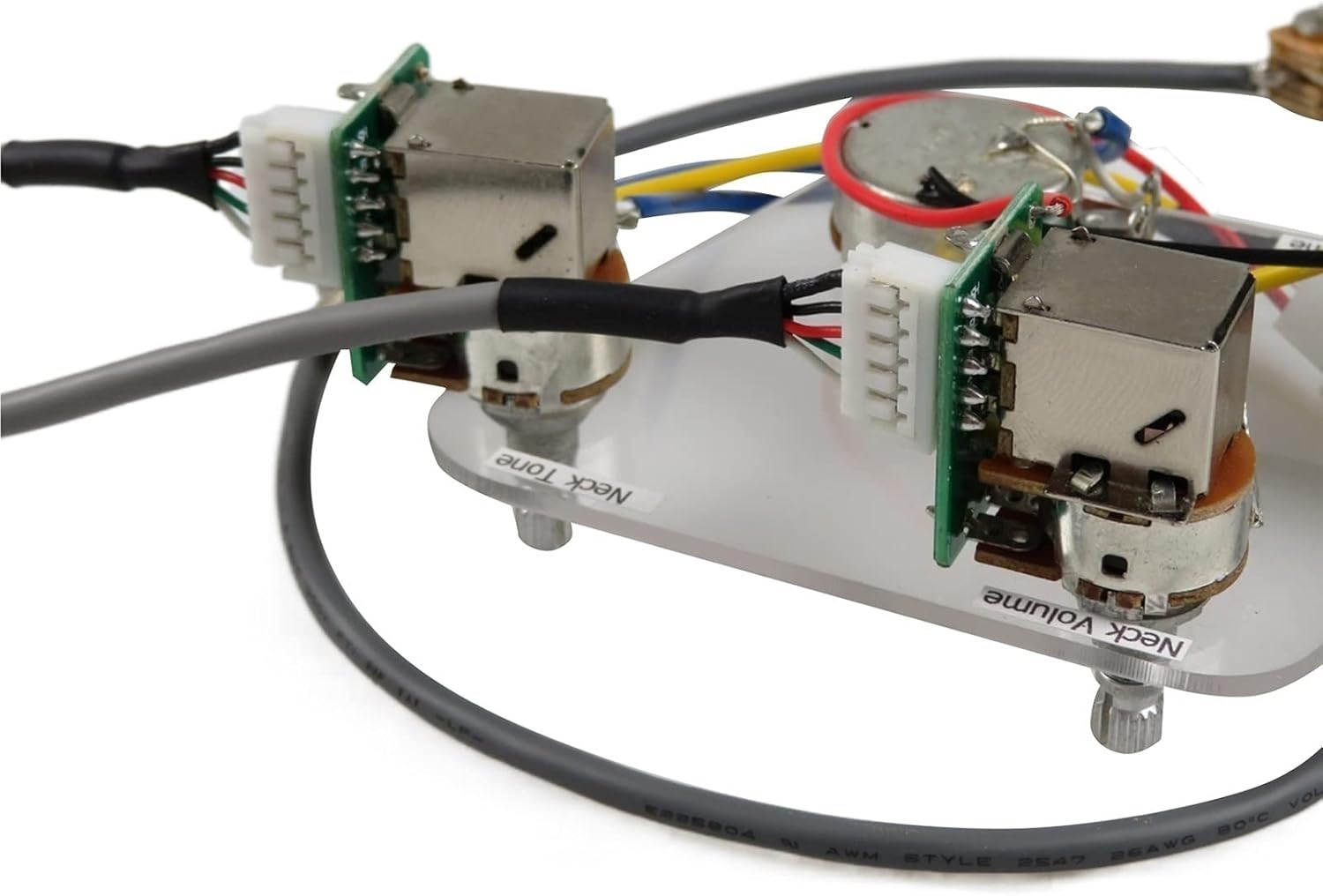 ProBucker Alnico 5 Humbucker Bridge&Neck Pickups with Pro Push/Pull Wiring Harness for Epiphone Electric Guitar Parts (Chrome Ye)