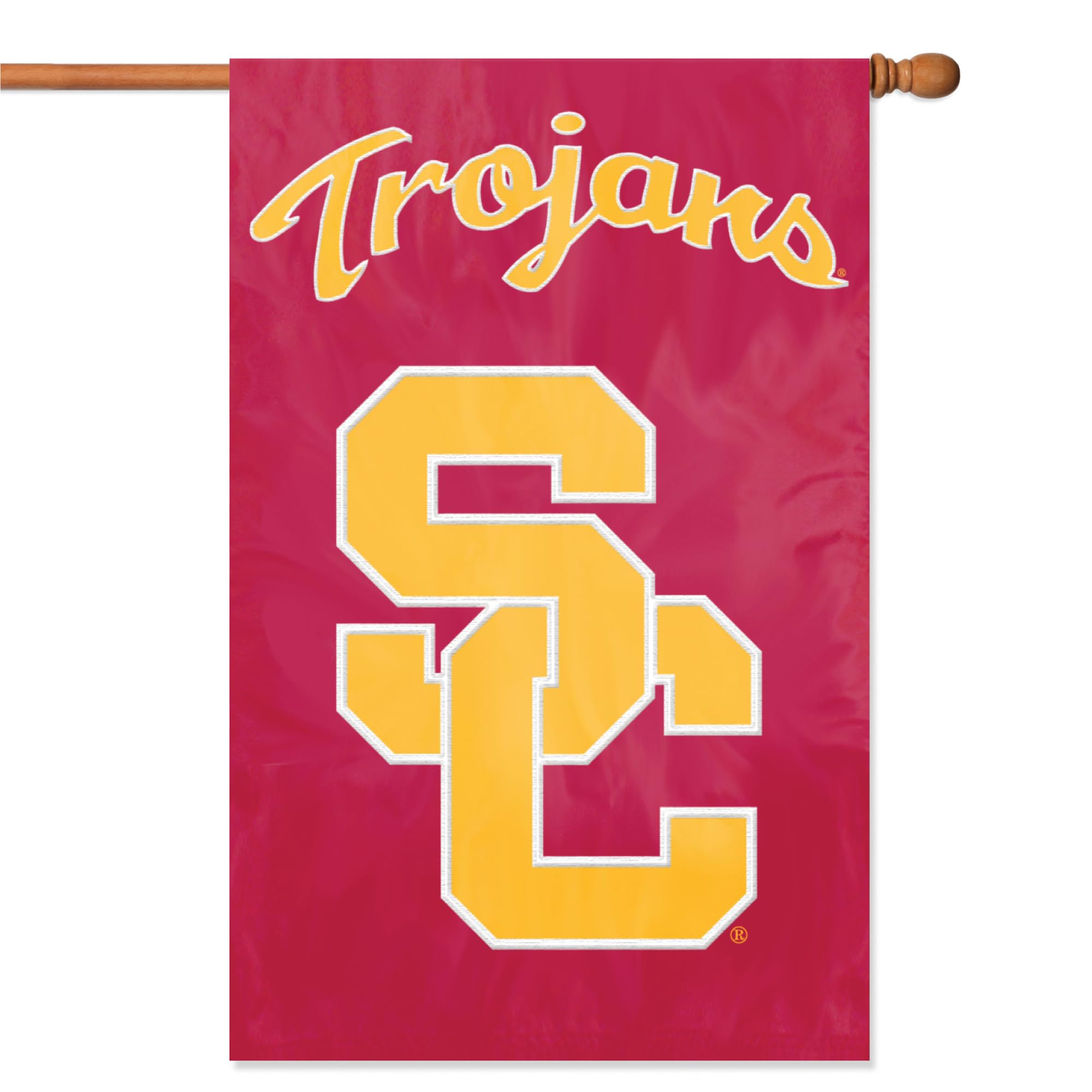 Party Animal NCAA Team Flag, Double-Sided, USC Trojans