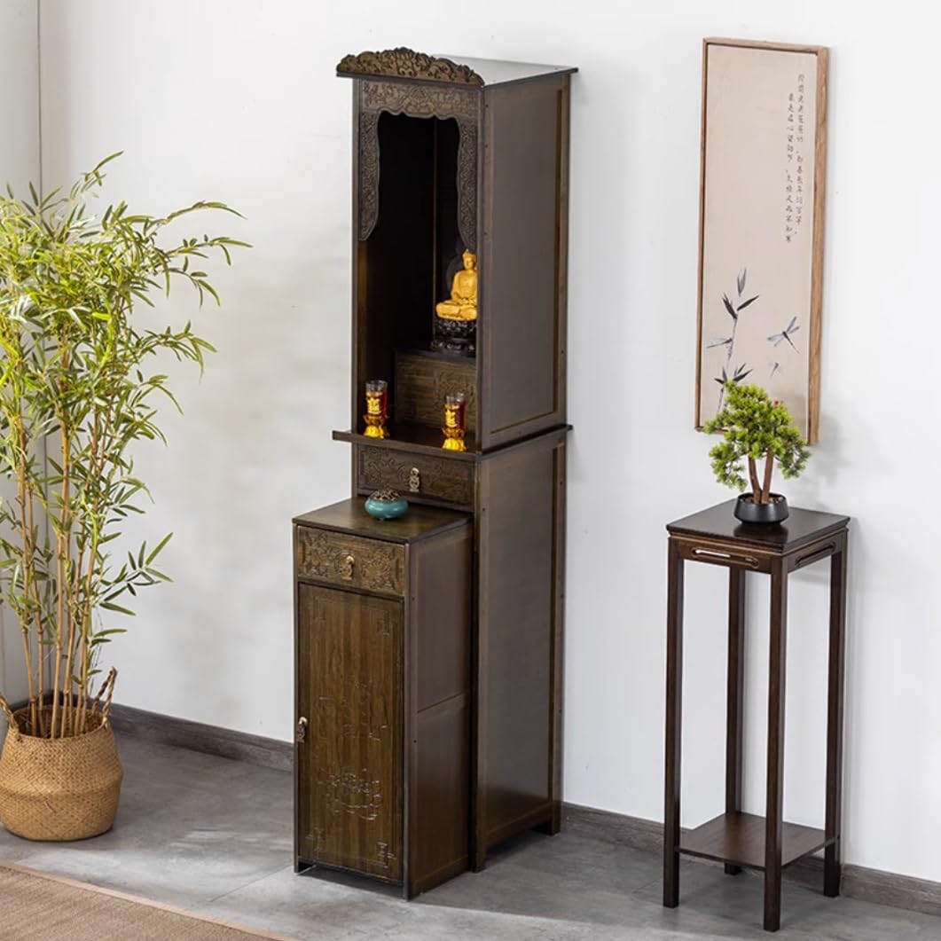 Meuble de méditation chinois compact : résolvez le manque de place pour vos offrandes