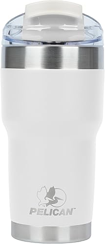 Pelican Hydration Pelican Traveler - Vaso aislado al vacío de 22 onzas, de acero inoxidable, doble pared, con tapa doble, taza de café aislada con