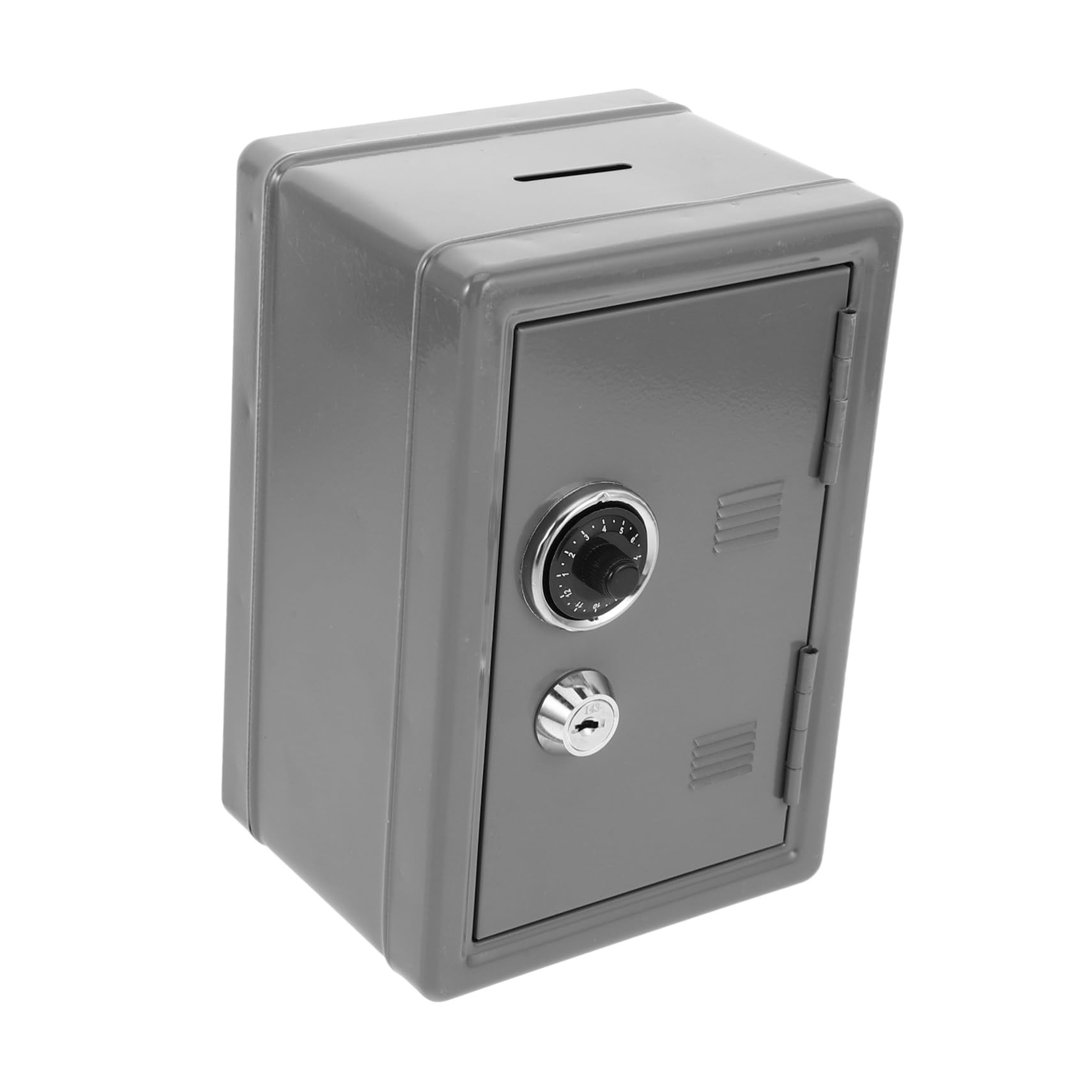 Artibetter Cassetta di Sicurezza e Chiave Doppio Meccanismo di Chiusura Cassaforte in Ferro Mini Colore Argento per Ufficio e Viaggio