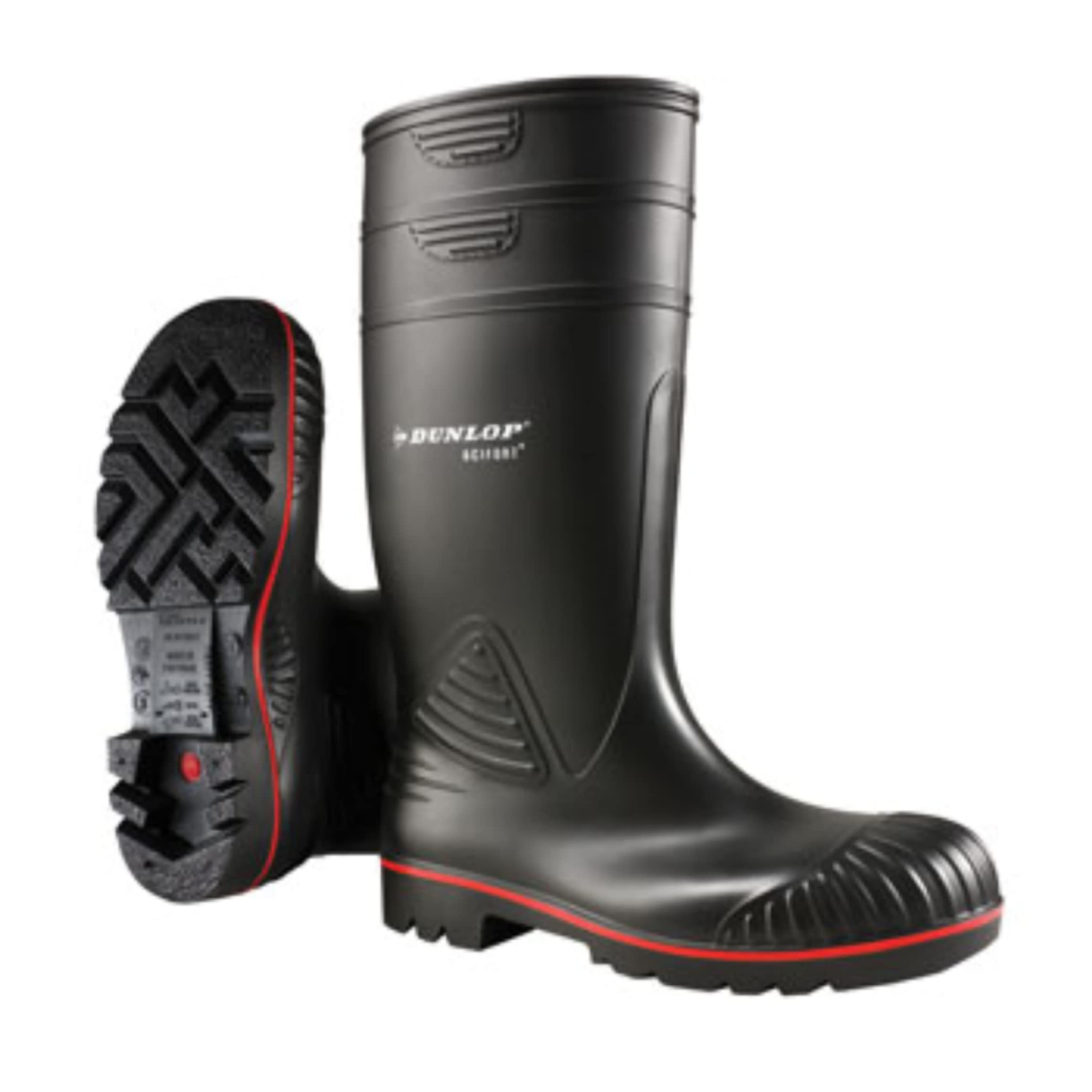 Dunlop B440631 ACIFORT kalosze na kolana, uniseks, dla dorosłych, długie, czarny, 48 EU