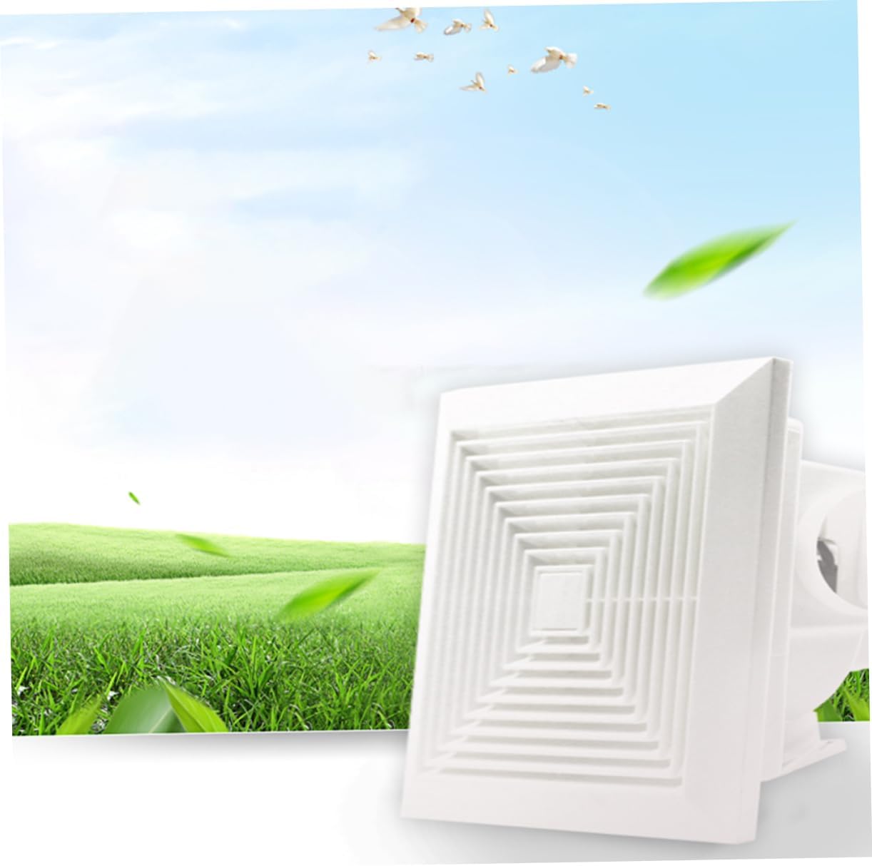 Alipis 2pcs Bathroom Ventilation Fan Silent Exhaust Fan for Kitchen Bathroom Easy Installation High Performance Material Cooling