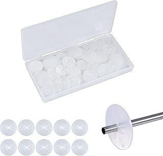 200pcs Peg Hook Stoppers, 1 Inch Inventory Control Clips Display Hook Blockers Plastic Pegboard Peg Locks Disc for Keeping Merchandise on Retail Hooks on Peg Board & Slat Wall Panels