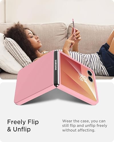 Vista 90 de Miimall Funda delgada para Galaxy Flip 7 con protector de pantalla integrado, grado militar, a prueba de golpes, a prueba de caídas, antiarañazos