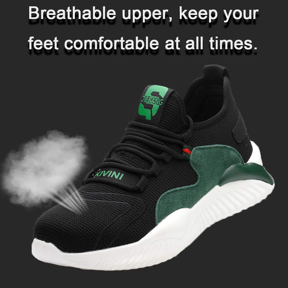 Scarpe Antinfortunistiche Uomo Donna Safety Shoes Punta in Acciaio Leggere Scarpe da Lavoro Traspiranti Sneakers Antinfortunistiche