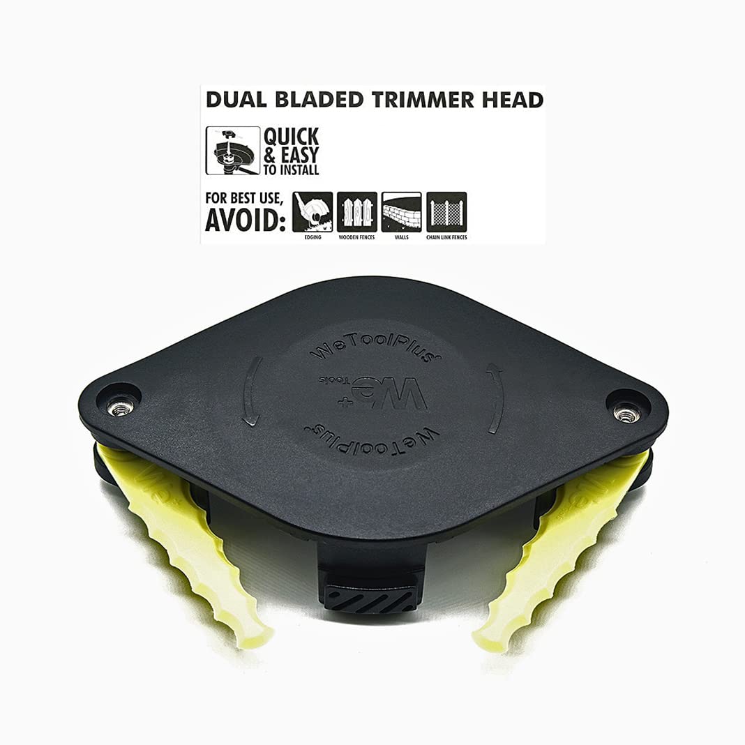GTK0002 para recortadora Black & Decker, 1 paquete de cuchillas dobles resistentes fijas con 12 cuchillas de repuesto, paquete de 3 líneas y carrete AF-100-3ZP .065