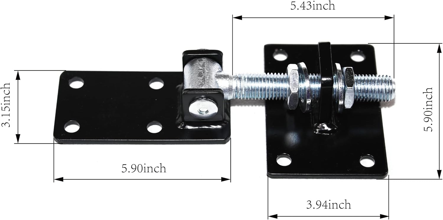 Gate Hinges Wooden Gate Hinge DORTIMATE JL27A Adjustable Heavy Duty Gate Hardware 90 Degree Door Hinges Swing Gates Accessories Black Finish