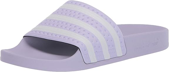 Amazon.com | adidas Originals Women's Adilette Slide, Purple Tint/White/Purple Tint, 6 | Sport 