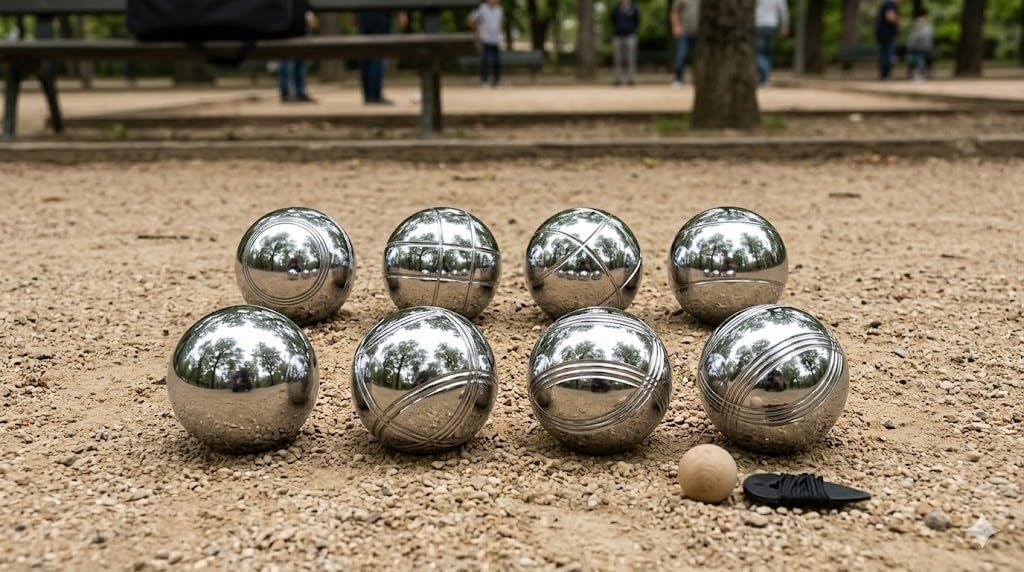 BuyBocceBalls Unique Package - Glow in Dark Light up Set and 73mm Metal Petanque Set [Misc.]
