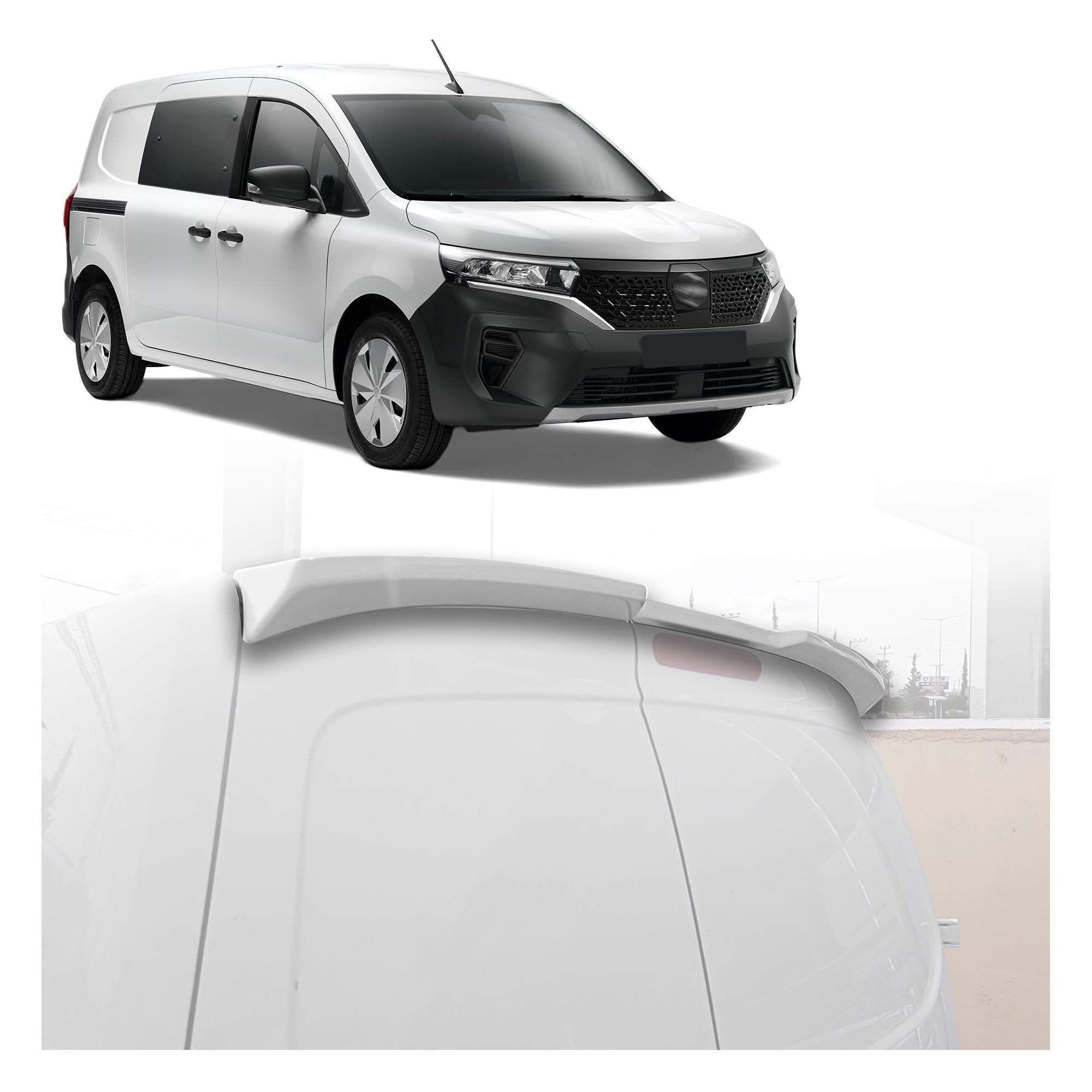 CHROMEMASTER | Becquet de Toit ; Becquet Arrière Compatible avec Nissan Townstar 2022+ ; Accessoires Auto - Spoiler pour Voiture ; pour la Peinture ; Assemblage : Colle | Tuning Optique Automobile