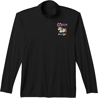 Its My Bachelor Party Unicorn Funny Wedding Stag Groom Men Performance Quarter-Zip Top