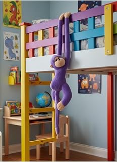 Atakids Sarılan Peluş Maymun, Mor, Unisex