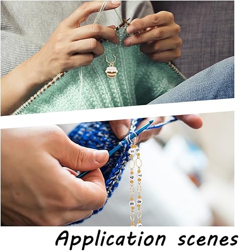 Miniatura 5 de BENECREAT 11 unidades de cadenas de acrílico para contador de filas y abejas, maceta de miel, dije esmaltado de margarita, marcadores de punto de