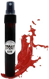 Fake Blood Makeup Spray - For Theater and Costume or Halloween Zombie, Vampire and Monster Dress Up - By Bloody Mary (Small - 1 oz)