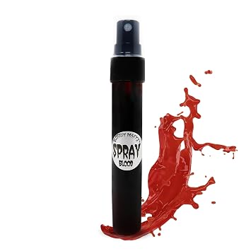 Fake Blood Makeup Spray - For Theater and Costume or Halloween Zombie, Vampire and Monster Dress Up - By Bloody Mary Small - 1 oz