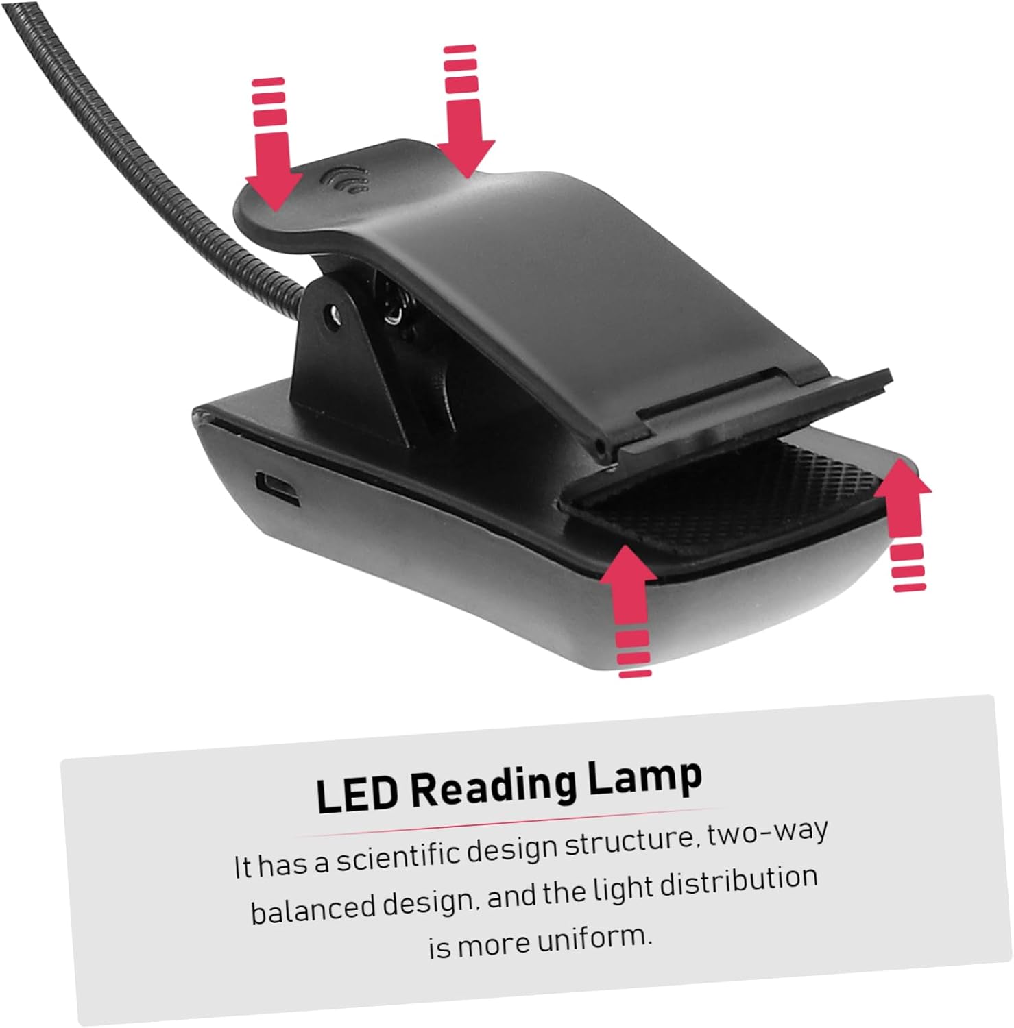 2Sets LED Reading Lamps with Clip Bedside Music Score Light Table Lamp for Reading Hobbies and Camping Eye Caring Level Brightness
