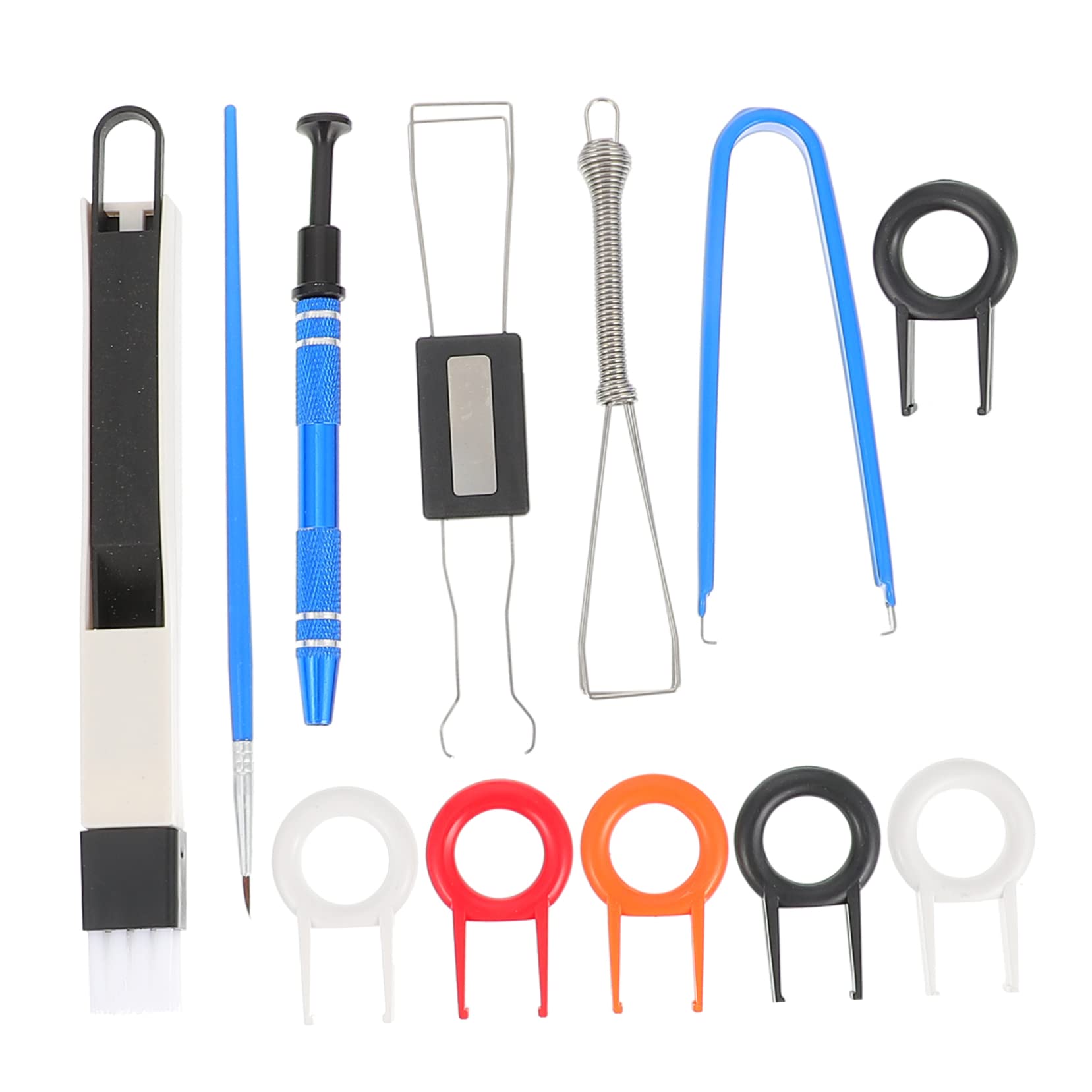 LALAFINA 1 Set Mechanical Keyboard Keycap Removal Tool Kit Cleaning Brush Puller Lubricant Pen