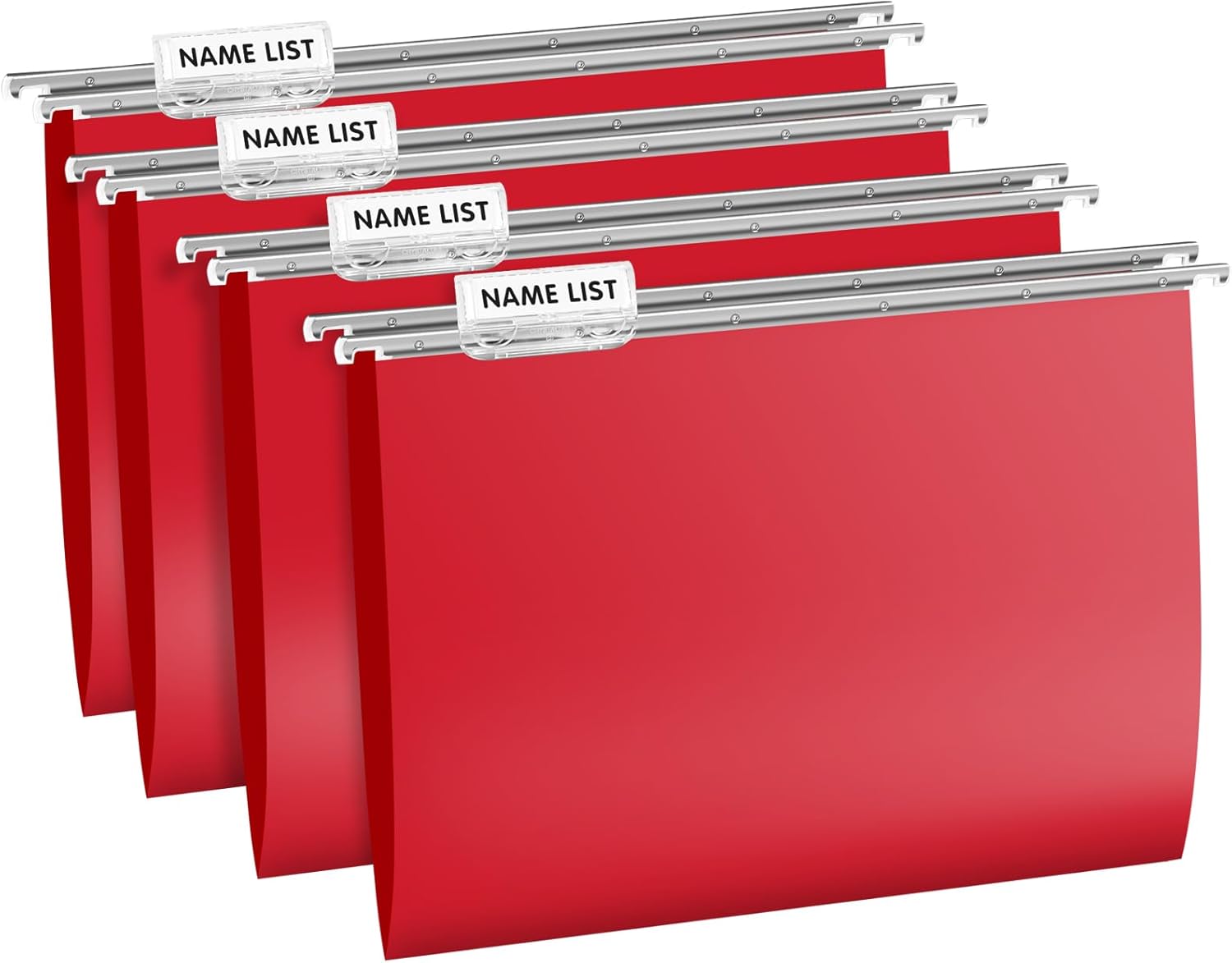 ViVin Heavy Duty Plastic Hanging File Folders with Metal