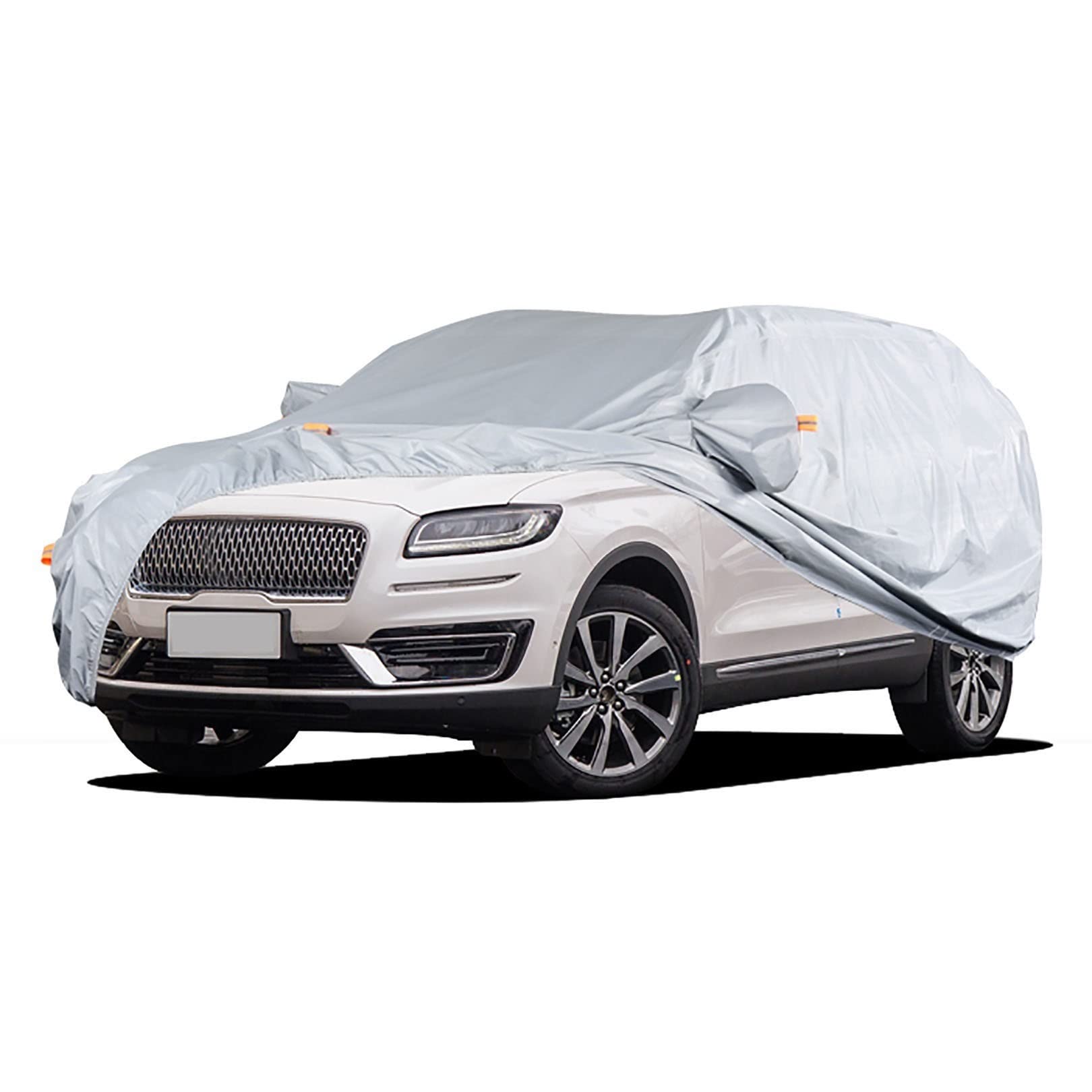 DENGJU Compatible with Lincoln Nautilus Car Cover Waterproof All Weather Car Covers for Automobiles Outdoor Rain Hail Wind Proof Full Protection Car Cover with Zipper Door (Size : 2019)