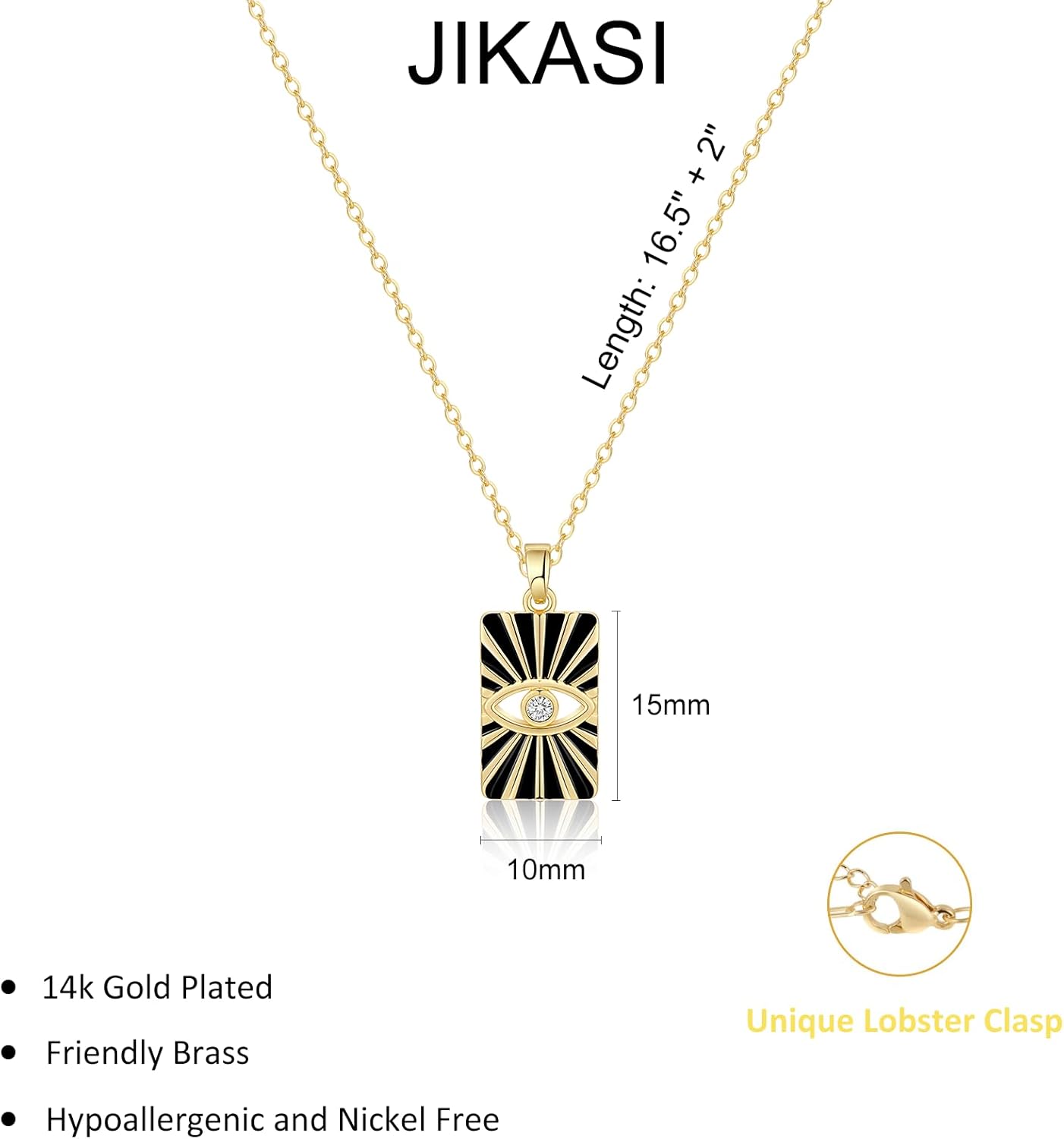 Black Necklaces for Women Trendy, Dainty Black Pendant Necklace Sun CZ Black Necklace Stackable Non Tarnish Simple Womens Necklaces Jewelry for Women Gifts - Image 6