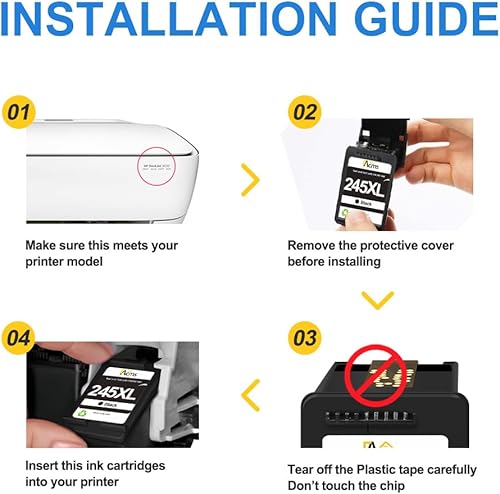 Miniatura 7 de FACMS PG-245XL Cartucho de tinta negra de repuesto para Canon PG-245 PG-245XL 245XL Tinta negra para PIXMA MX490 TR4520 TS3322 TR4522 TR4500 TS3122