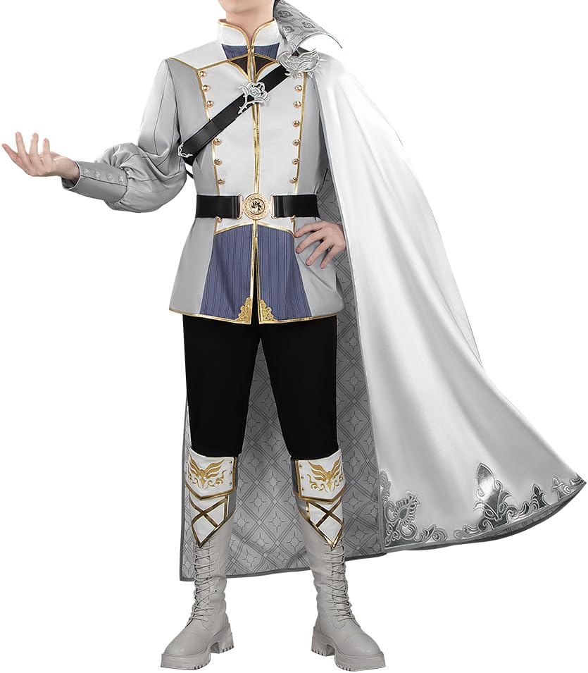 cosonsen] ツイステ風 [夜明けの甲冑] シルバー コスプレ衣装 ツイステ