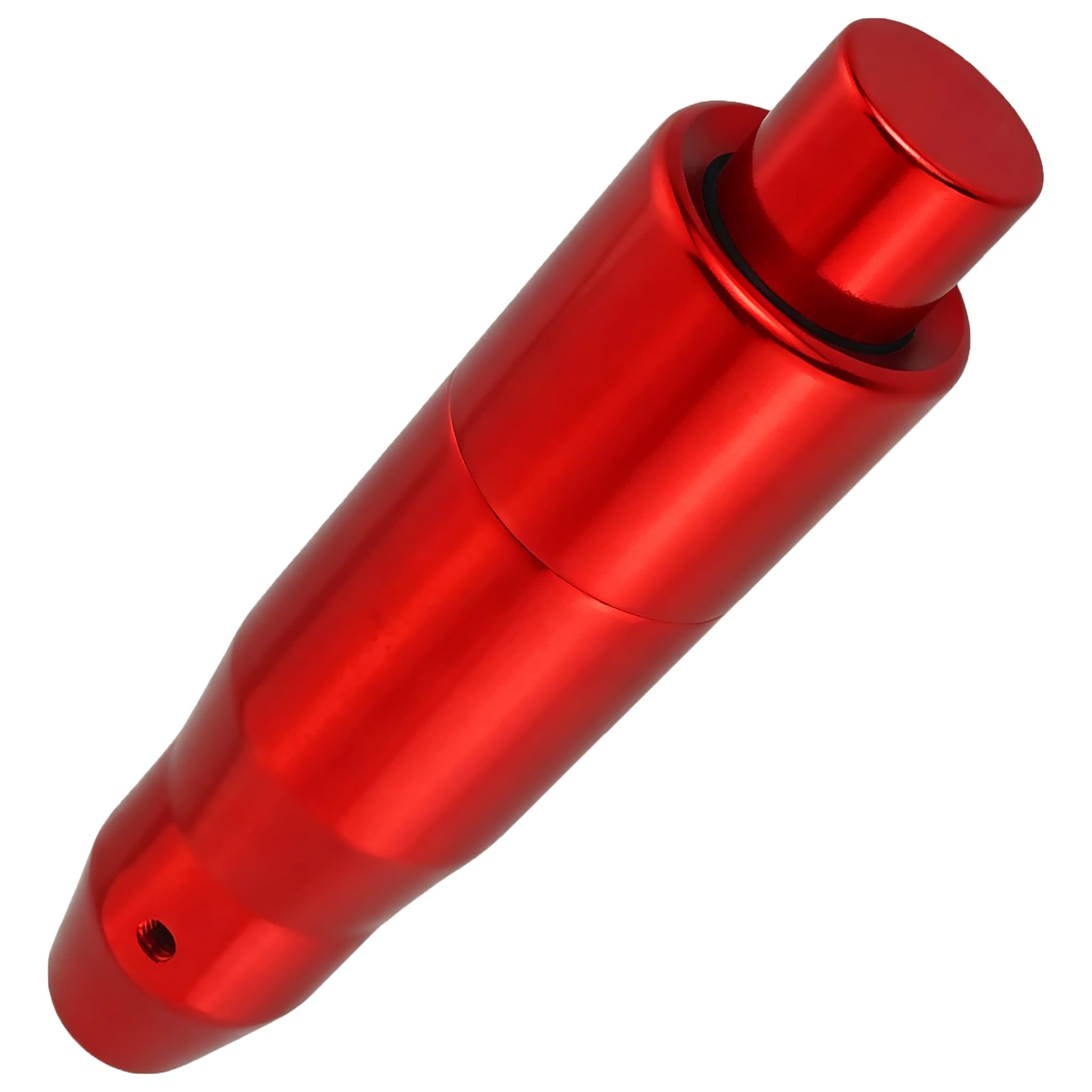 Lunsom Automatic Shift Knob Metal Car Shifting with Push Button Aluminum Alloy Shifter Lever Handle Long Stick Gear Head Fit Most Auto Transmission Vehicle (Red)