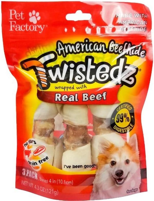 Pet Factory Twistedz American Beefhide 45" Knotted Bones