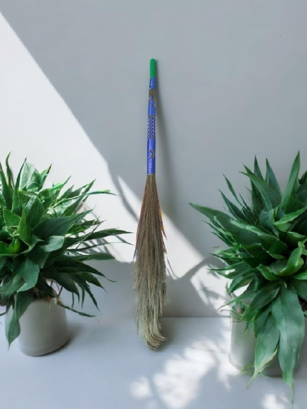 No Dust Floor Broom, Phool Jhadu for Floor Cleaning, Heavy Duty Natural Fiber Grass Broom