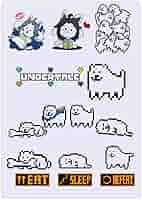 undertale　紙製雑貨　戌年　特典　犬みくじ　4点セット＋ステッカー Amazon.co.jp: 防水ステッカーセット アンダーテール 犬