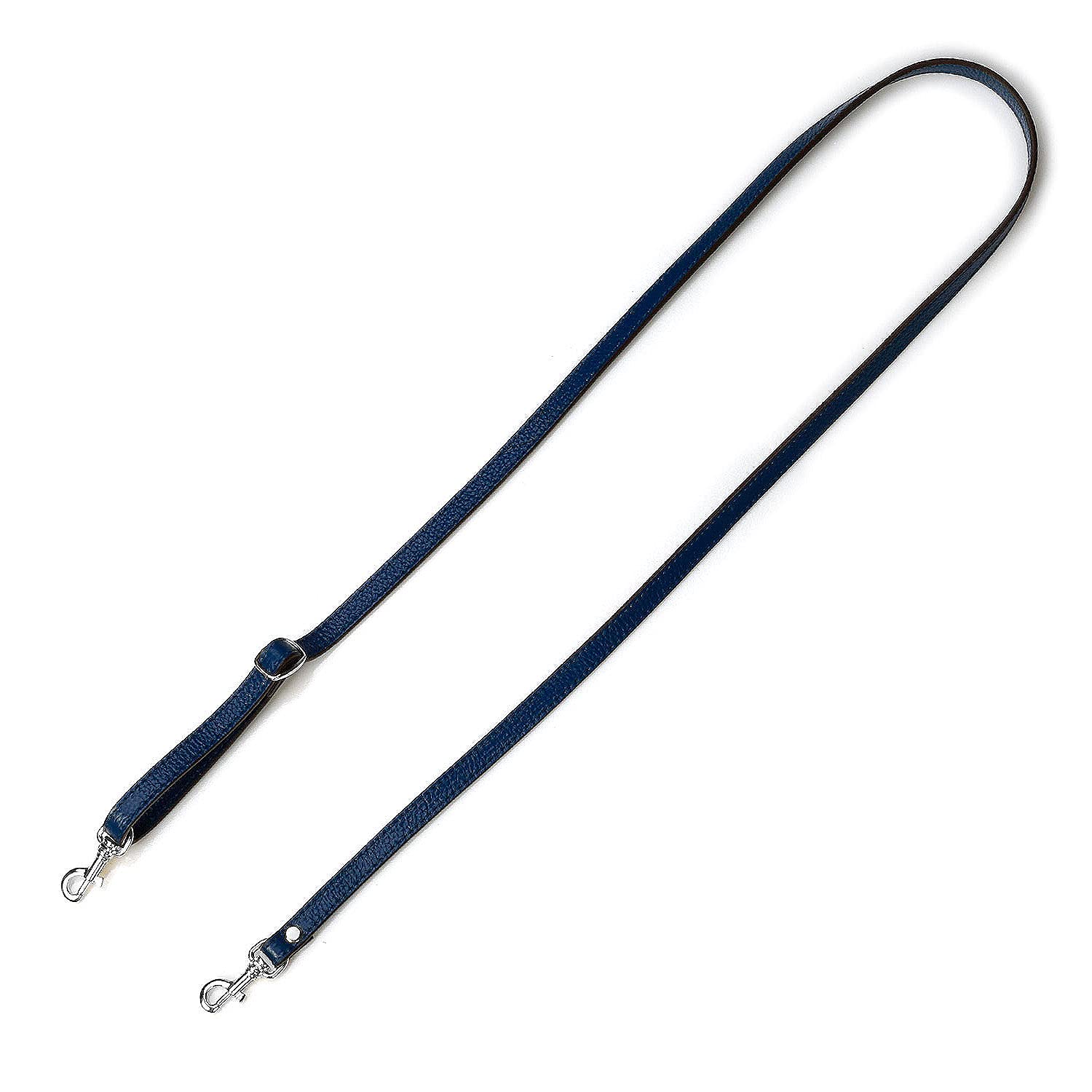 VanEnjoy Adjustable Genuine Leather Crossbody Straps Replacement - Width 1/2“, Length 25”-51”, Blue-silver Buckles, GoldRock