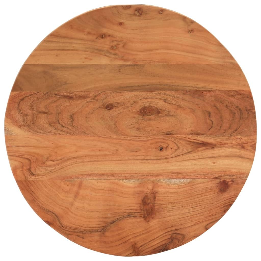 SXZenSpace Round Solid Acacia Wood Table Top 60 cm Dia x 3.8 Thick Untreated Natural Finish DIY Replacement for Coffee, Office or Gaming Desk Living Room, Bedroom Café