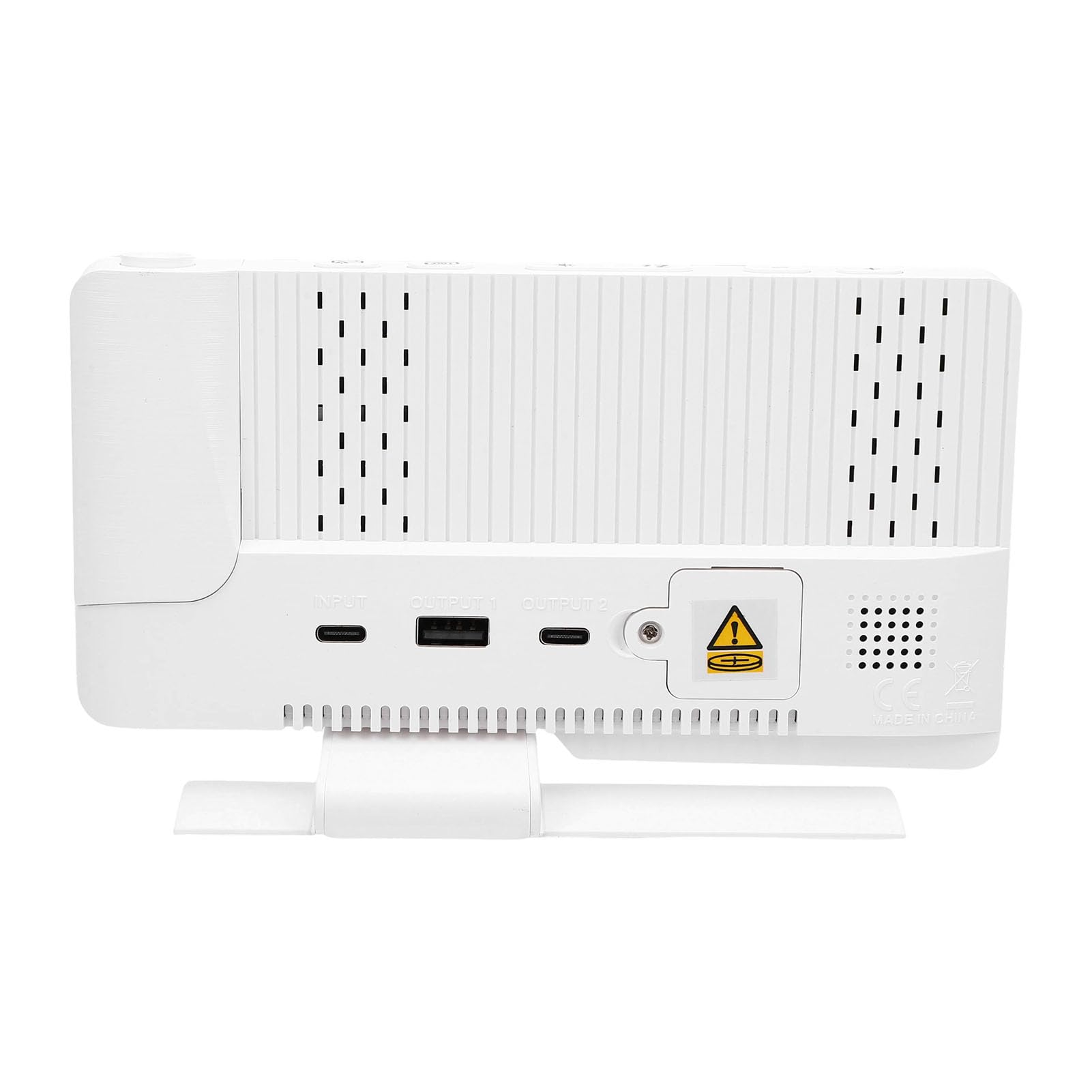 Cocoarm Projektionswecker mit Großem LED-Display, Digitaluhr mit Projektor, 180 Grad Drehbare Projektion, 6 Helligkeitsstufen, Dual-Alarm, USB-Aufladung, für Schlafzimmer, Schreibtisch (White)