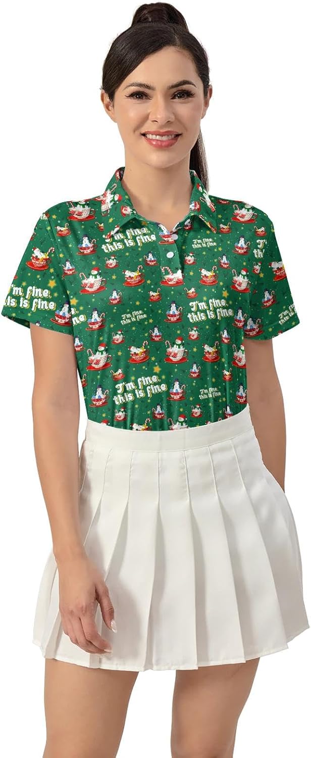 Womens Golf Shirts Moisture Wicking Golf Polo Shirts Quick Dry Short Sleeve for Women Tennis Shirts - Image 6